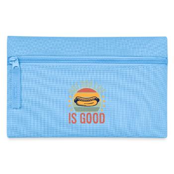 hot dog life is good - Pencil Case - light blue - Front