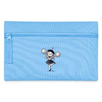 Niedliches Mädchen mit Pompons Pantomime - Federtasche - Hellblau - Vorne