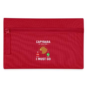 Capybara Capibara - Federtasche - Rot - Vorne