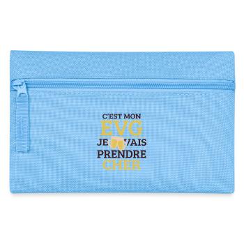C’est Mon EVG Je Vais Prendre Cher Humour  - Trousse - bleu clair - Devant