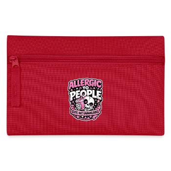 Déclaration douce gotique allergique aux gens - Trousse - rouge - Devant