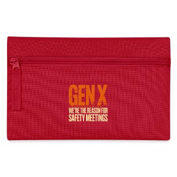 Gen X: Grund für Sicherheitsmeetings - Federtasche - Rot - Vorne