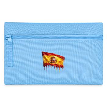 Tröpfelnde Spanienflagge Kunst - Federtasche - Hellblau - Vorne