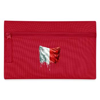 Maltese Flag Colorful Paint - Pencil Case - red - Front