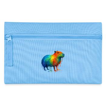 Capybara in bright colors - Pencil Case - light blue - Front