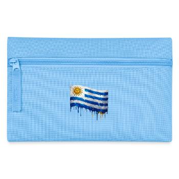 Uruguay Tropfenkunst Flagge - Federtasche - Hellblau - Vorne