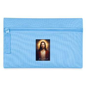 Jesus Christ Porträt - Federtasche - Hellblau - Vorne