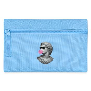 Alexander der Große mit Kaugummi und Sonnenbrille - Federtasche - Hellblau - Vorne