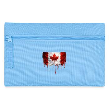 Dripping Canadian Flag - Pencil Case - light blue - Front