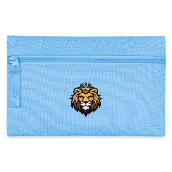 Löwe Kopf Krone - Federtasche - Hellblau - Vorne