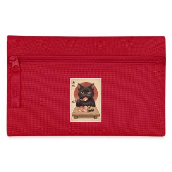 Katze sushi Retro - Federtasche - Rot - Vorne