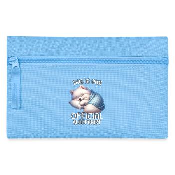 Lustiges Spitz Schlafshirt - Federtasche - Hellblau - Vorne
