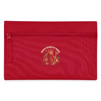 Funny Camping Sasquatch Bigfoot Got My Peni - Pencil Case - red - Front