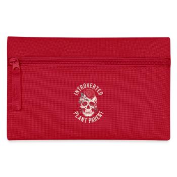 Vintage Skull Rose Plant Parent - Federtasche - Rot - Vorne