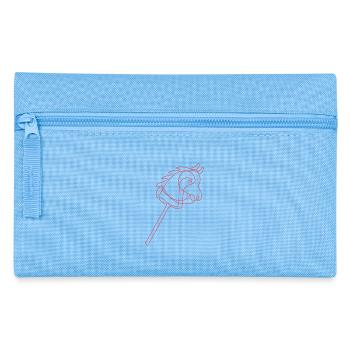 Hobby Horsing | Reiten | Sport | Geschenk - Federtasche - Hellblau - Vorne
