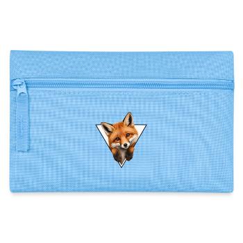 Fuchs im Dreieck-Illustration - Federtasche - Hellblau - Vorne