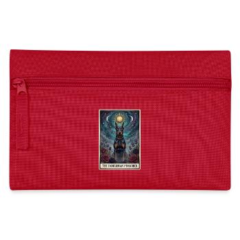 Dobermann Pinscher Sternenhimmel Tarot - Federtasche - Rot - Vorne