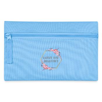 Meilleur comptable du monde – Cadeau de remerciement - Trousse - bleu clair - Devant
