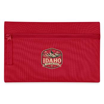 Idaho Berglandschaft Vintage Emblem - Federtasche - Rot - Vorne
