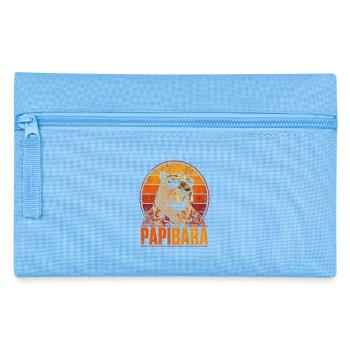 Papibara: Hamster in retro sunset - Pencil Case - light blue - Front