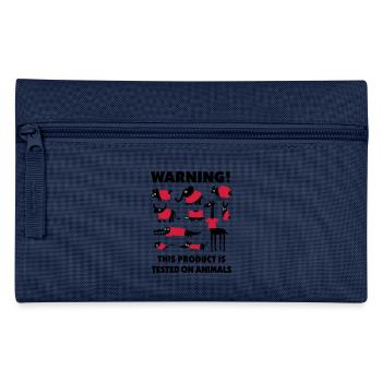 Warning this product is tested on animals 3Clr - Pencil Case - light blue - Front