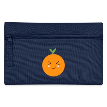 Orangen Frucht Früchte Kostüm Fasching Karneval - Federtasche - Hellblau - Vorne