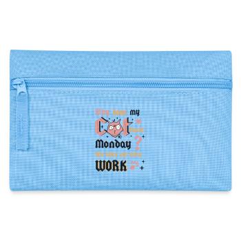 Cats Monday - Pencil Case - light blue - Front