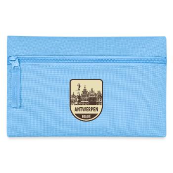 Antwerpen Stadtbild Schild - Federtasche - Hellblau - Vorne