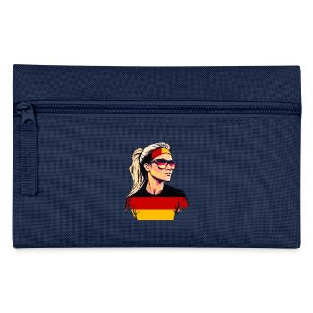 Allemagne drapeau drapeau femme lunettes de soleil fan - Trousse - bleu clair - Devant