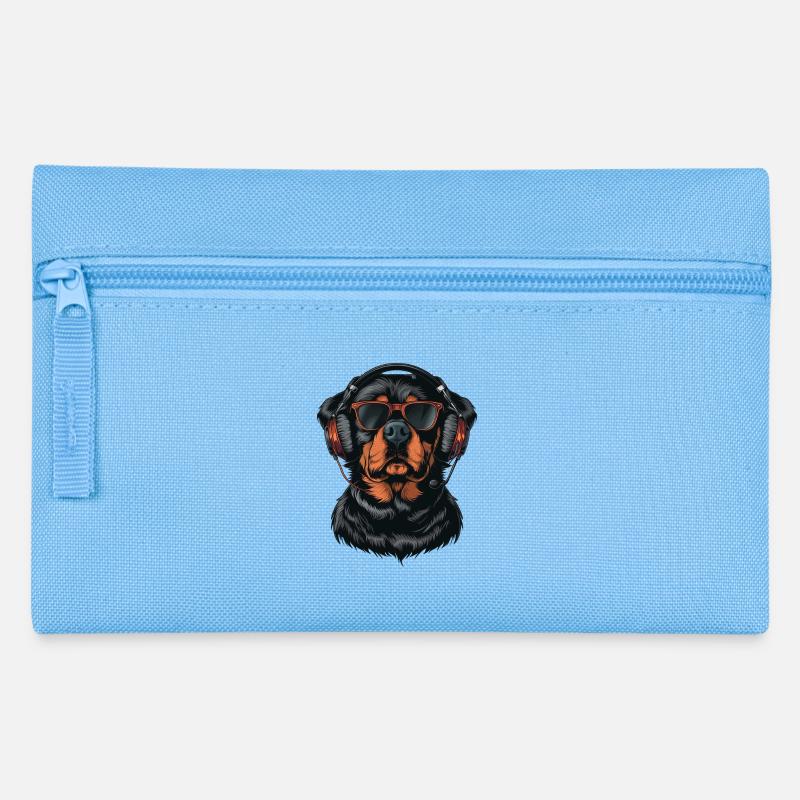 Rottweiler Lunettes de soleil Casque Chiens Chien - Trousse - bleu clair