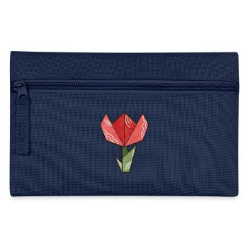 Fleur d’origami - Tulipe - Trousse - bleu clair - Devant