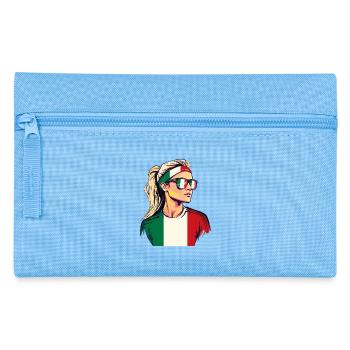Italie drapeau drapeau femme lunettes de soleil fan jersey - Trousse - bleu clair - Devant