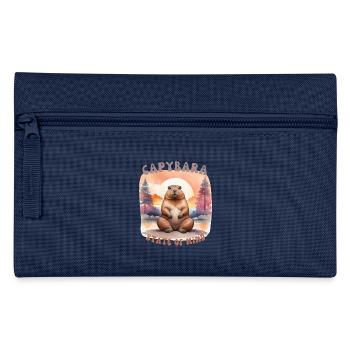 Capybara State of Mind – Chill & Calm Design - Pencil Case - light blue - Front