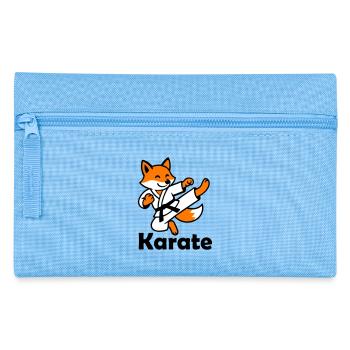 Karate Fox - Pencil Case - light blue - Front