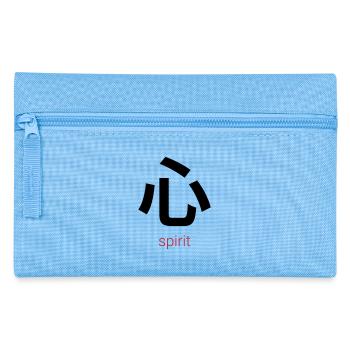心 – Kokoro, le cœur japonais - Trousse - bleu clair - Devant