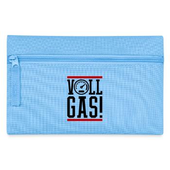 Vollgas Tacho Spruch - Federtasche - Hellblau - Vorne