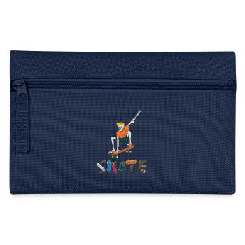Skull Skater Vintage Farben Retro Graphic  - Federtasche - Hellblau - Vorne