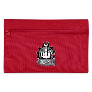 Mittelfinger Stinkerfinger Mechaniker Fuck You - Federtasche - Rot - Vorne