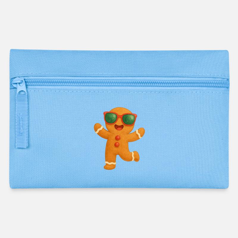 Sunglasses Gingerbread Fun - Pencil Case - light blue