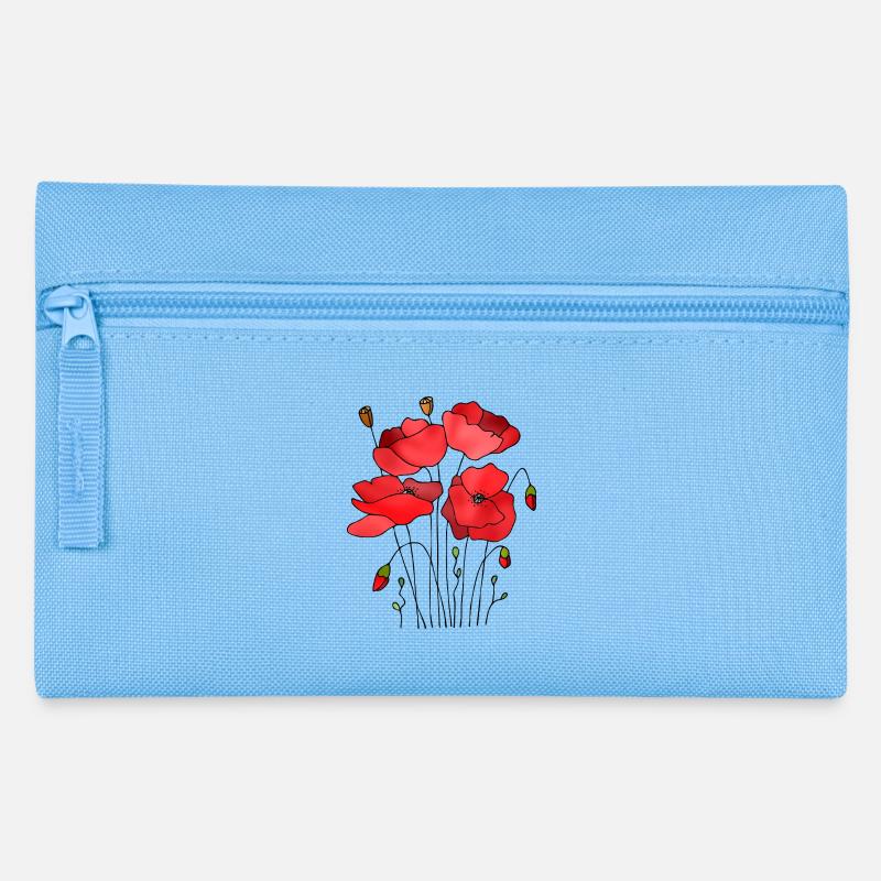 Fleur - Trousse - bleu clair