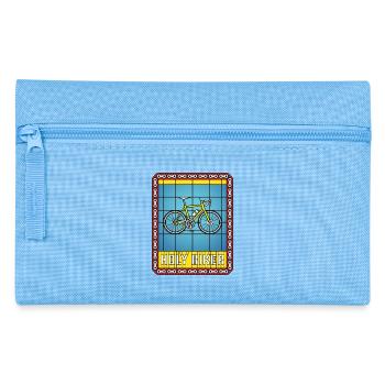 Bicycle Stained Glass - Pencil Case - light blue - Front