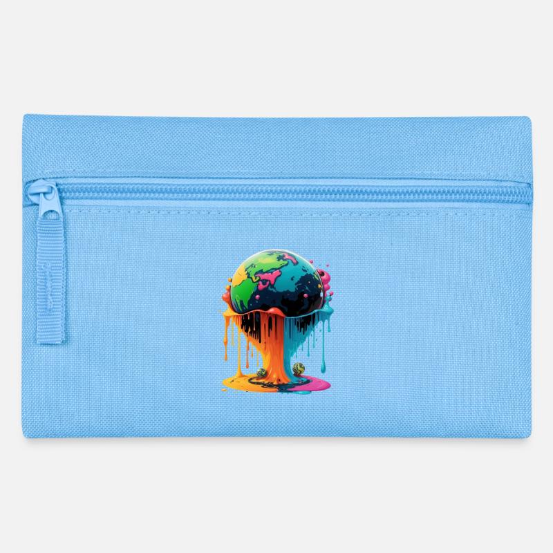 Globe - Earth - Globe - Pencil Case - light blue