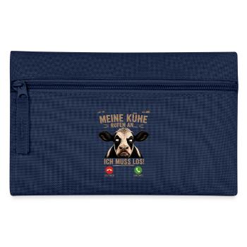 Meine Kühe rufen an Landwirt Geschenkidee Landwirt - Federtasche - Hellblau - Vorne