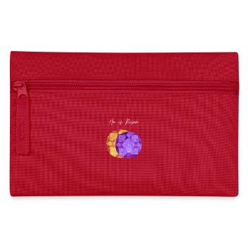 He is Risen Geometric Gem - Pencil Case - red - Front