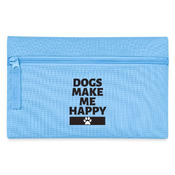 Les chiens me rendent heureux - Trousse - bleu clair - Devant
