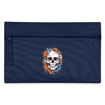 Skull with flowers - Pencil Case - light blue - Front
