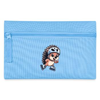 Speedy Hedgehog: Rollschuh-Champion - Federtasche - Hellblau - Vorne