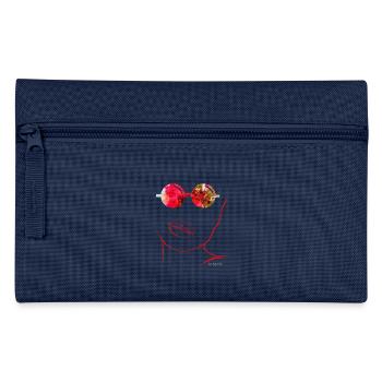 Art abstrait avec des lunettes de soleil et des lèvres rouges - Trousse - bleu clair - Devant