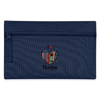 Ich liebe Bücher Bücherwurm Herz - Federtasche - Hellblau - Vorne
