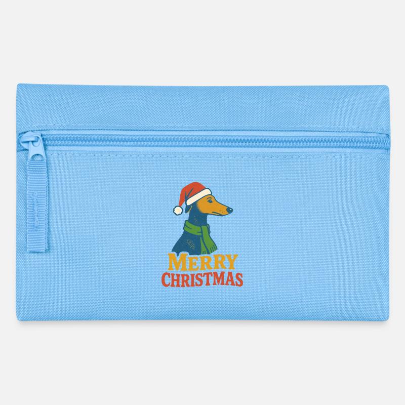 Portrait du Père Noël Greyhound - Trousse - bleu clair